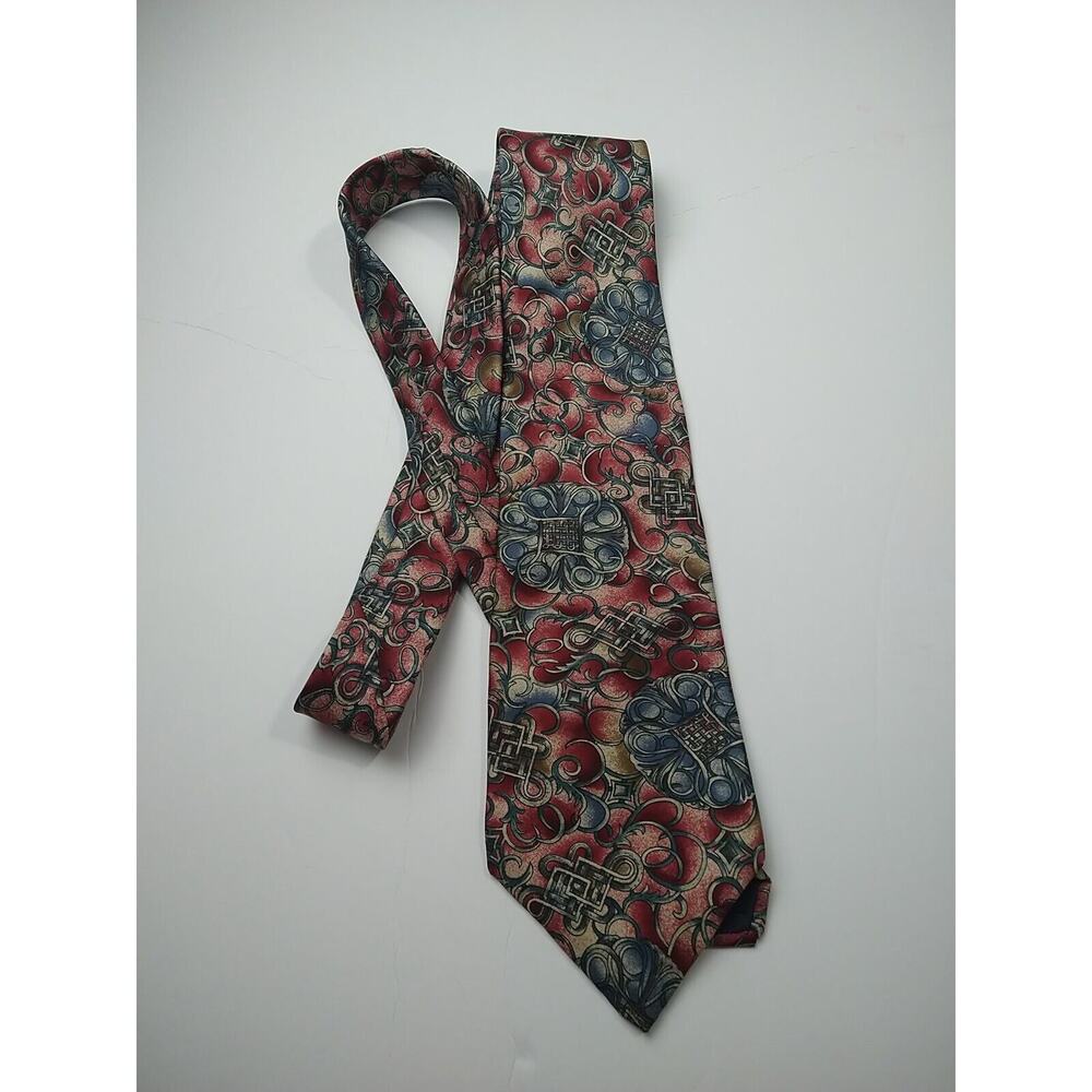 ZYLOS George Machado 100 Silk Tie Multicolor Classic OS Art To Wear